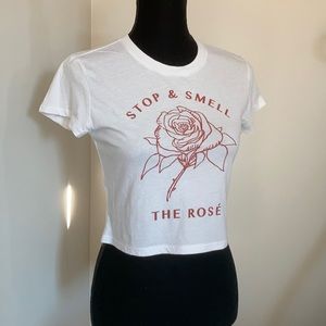 AMUSE SOCIETY STOP AND SMELL THE ROSE TEE XS